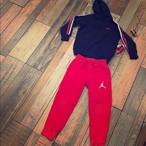 Spalding hoodie/ Jordan joggers